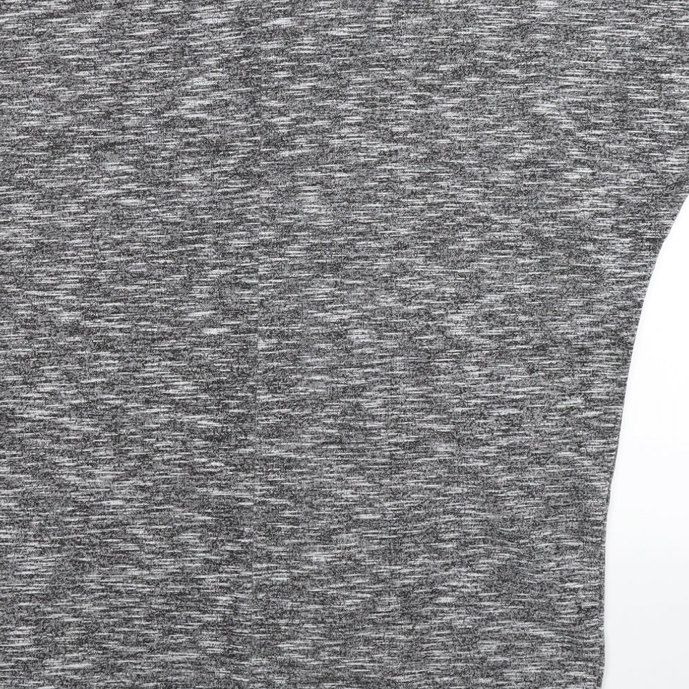 Brand and care label for Papaya women’s grey basic t-shirt, size UK 14