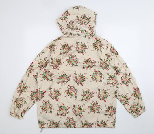 Denim Co Womens Beige Floral Jacket Size 12