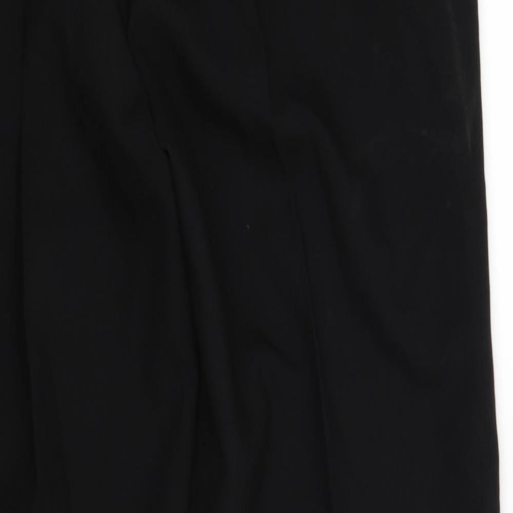 Brand and care label for Mia Moda women’s black dress pants trousers, size UK 12, 27-inch leg