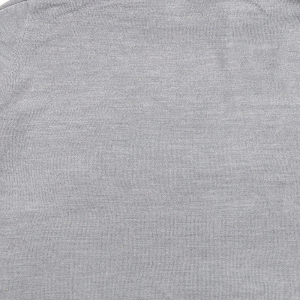 Brand and care label for Bonmarché women’s grey knit jumper, size UK 14
