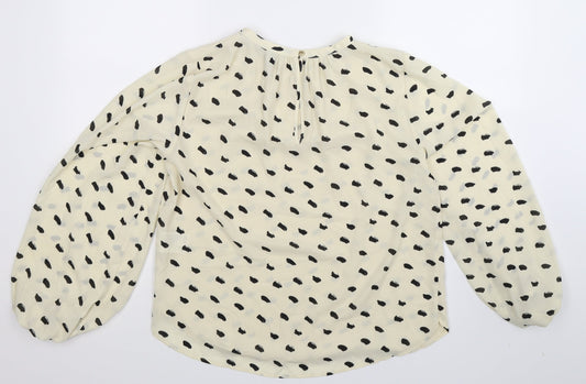 H&M Womens Yellow Basic Blouse Size 10