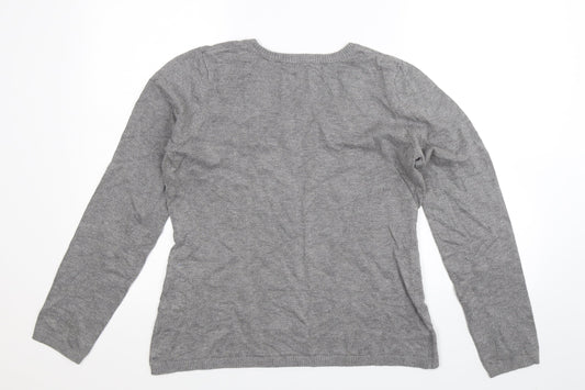 Preworn Womens Grey Knit Pullover Jumper Size L