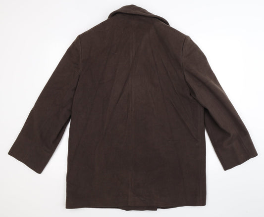 St Michael Womens Grey Overcoat Coat Size 14