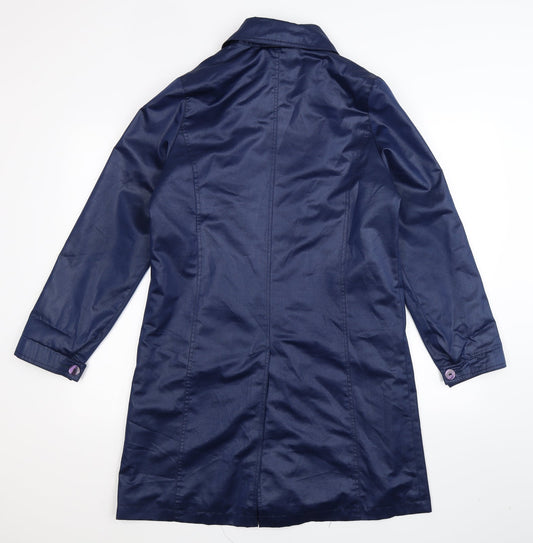 Preworn Womens Blue Overcoat Coat Size L