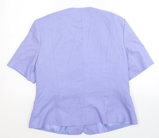 Paul Berman Womens Blue Jacket Blazer Size 16