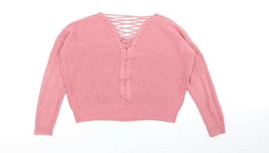 Miss Selfridge Womens Pink Pullover Jumper Size 10