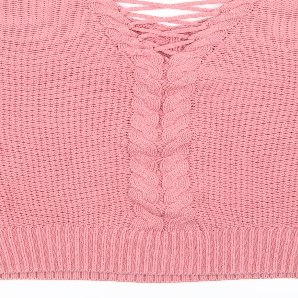 Miss Selfridge Womens Pink Pullover Jumper Size 10