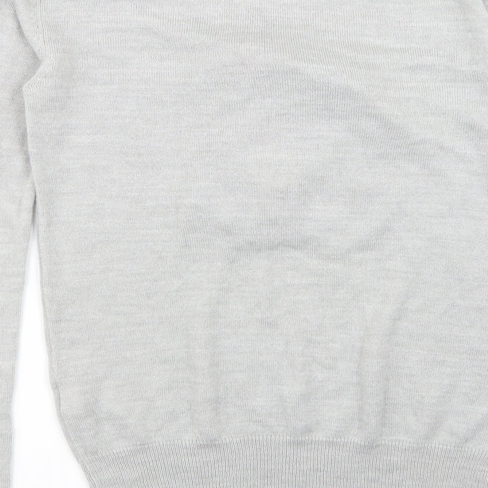 Brand and care label for Primark women’s grey animal print pullover sweatshirt, size UK 6, - chrismtas