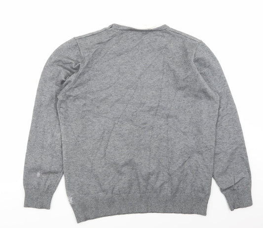 PARAMOR Womens Grey Floral Pullover Jumper Size XL