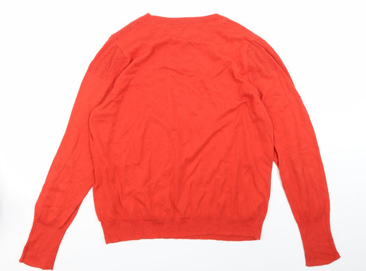 Essential Womens Orange Basic T-Shirt Size XL