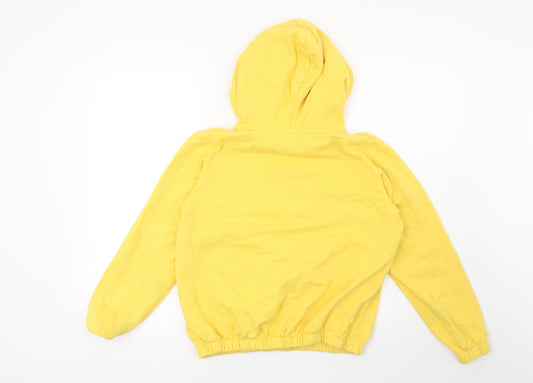 H&M Girls Yellow Pullover Hoodie Size 11-12 Years - Original Championships Edinburgh