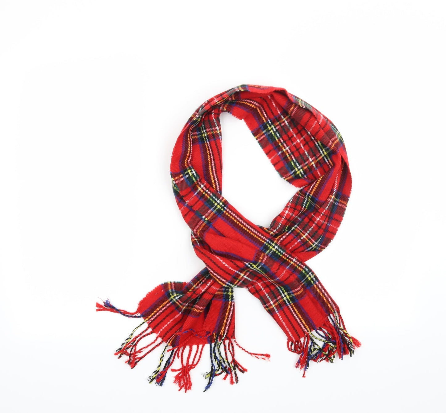 Preworn Womens Red Check Scarf