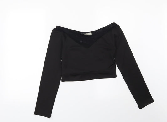 ASOS Womens Black Basic Blouse Size 10