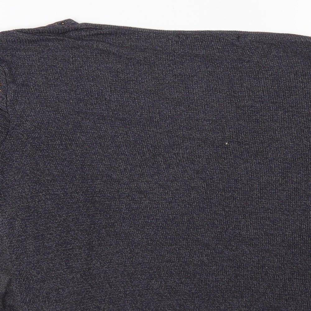 Brand and care label for Marks & Spencer women’s blue shrug jumper, size UK 12