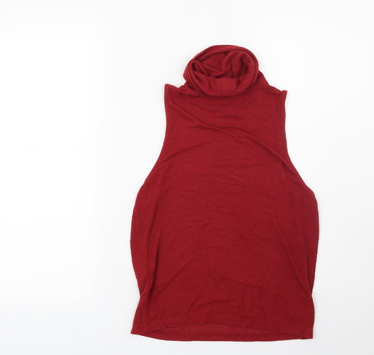 H&M Womens Red Basic Blouse Size M