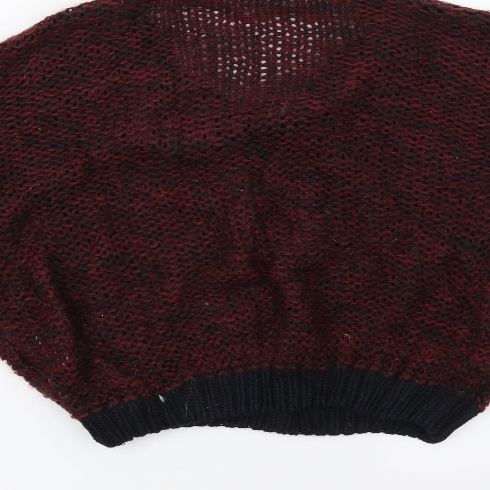 Brand and care label for Goldigga women’s red jumper, size UK 8