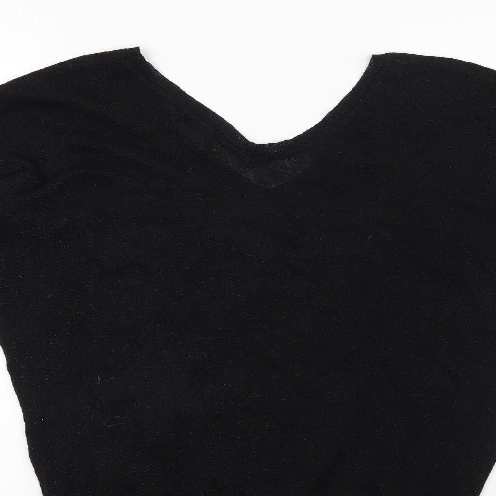 Brand and care label for Next women’s black jumper, size UK 12