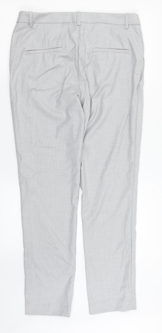 H&M Womens Grey Dress Pants Trousers Size 12 L29 in