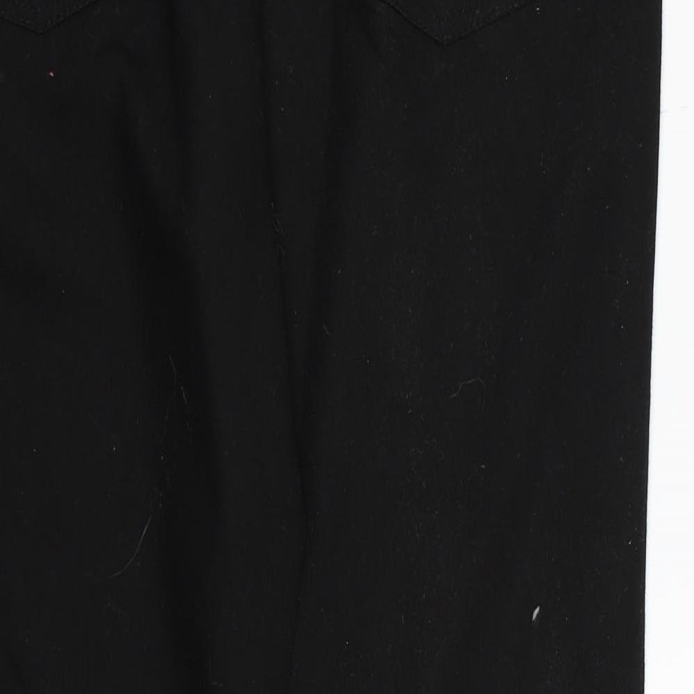 Brand and care label for Simply Stock Shop women’s black jegging jeans, size UK 14, 29-inch leg