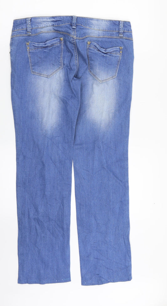Dromedar Womens Blue Denim Straight Jeans Size 29 in L28 in
