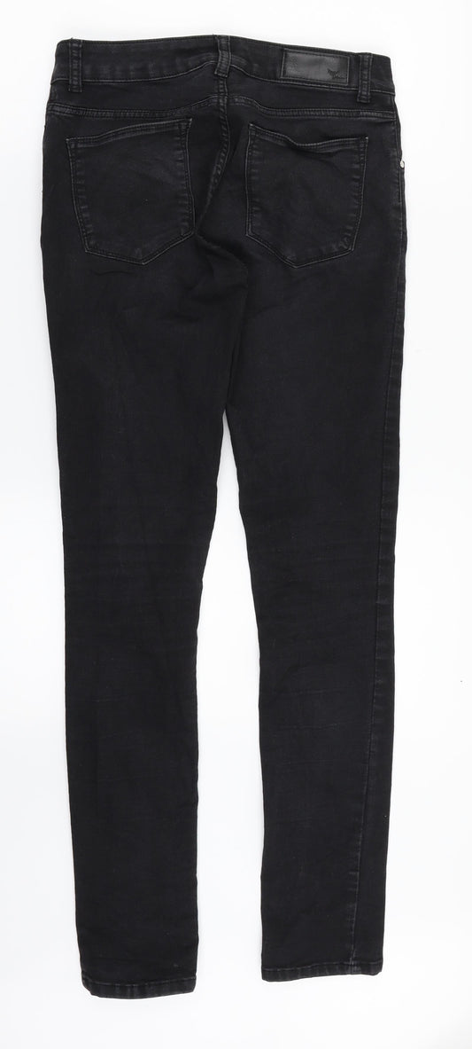 Never Denim Womens Black Denim Straight Jeans Size 31 in L30 in