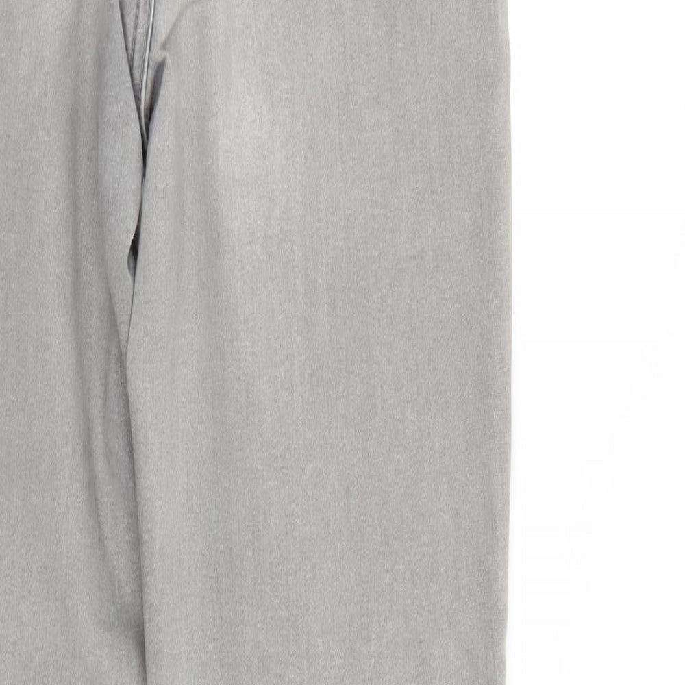 H&M Womens Grey Denim Straight Jeans Size 12 L28 in - Elastic Waist