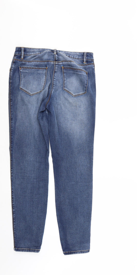 Denim Womens Blue Denim Straight Jeans Size 8 L27 in