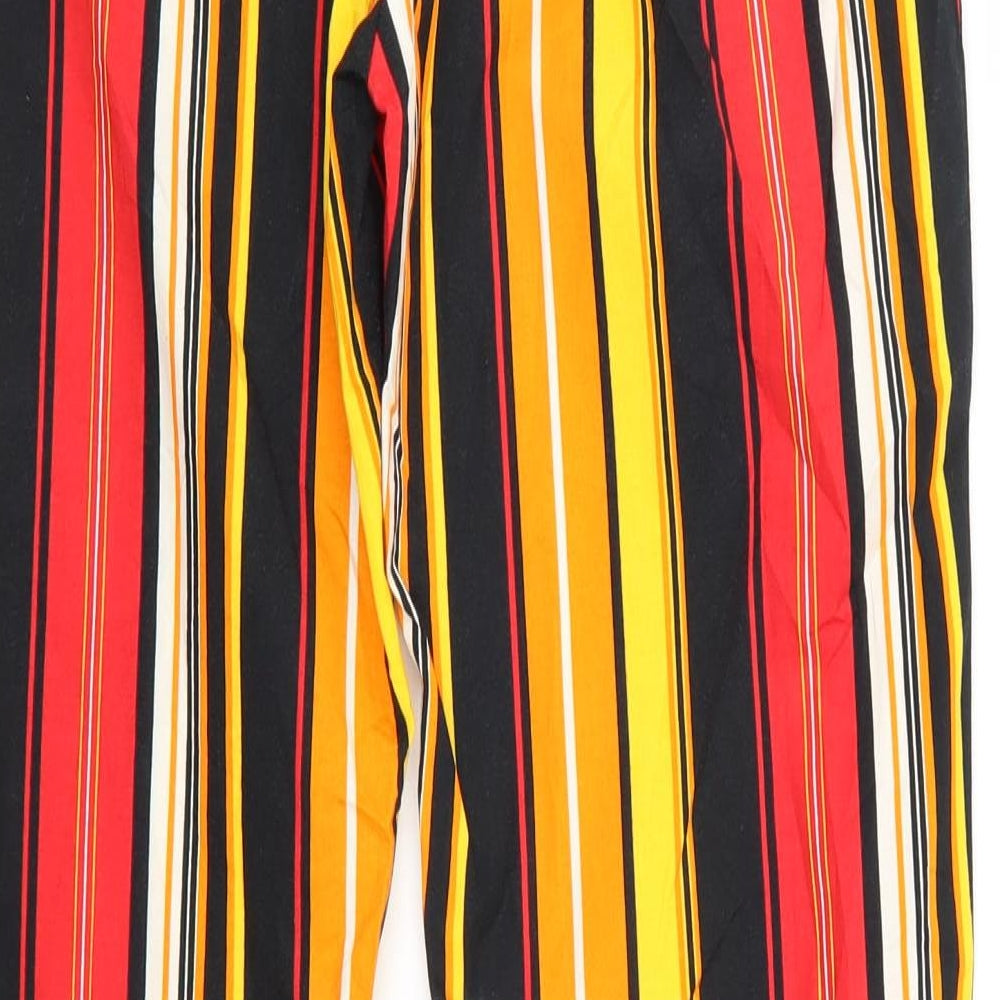 Simple Womens Multicoloured Striped Trousers Size 10 L25 in