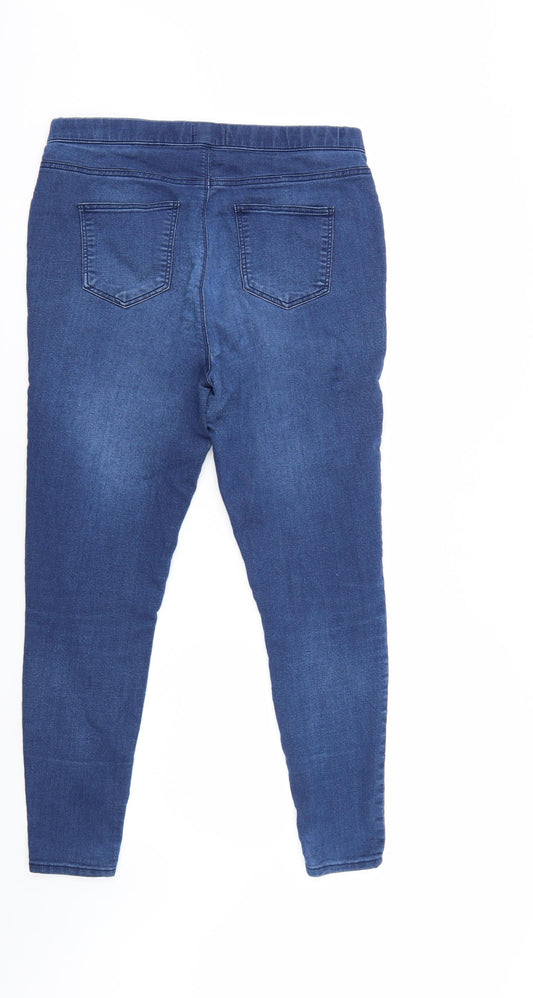 /Denim Womens Blue Denim Tapered Jeans Size 14 L29 in