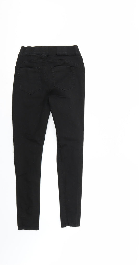 Denim & Co. Womens Black Denim Tapered Jeans Size 10 L25 in