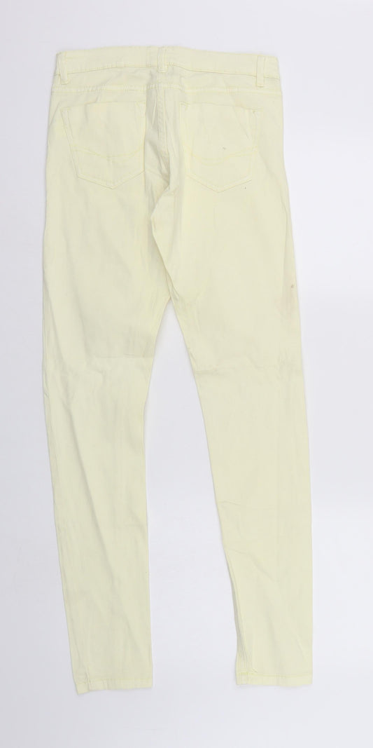 Sinsay Womens Yellow Tapered Jeans Size M L29 in