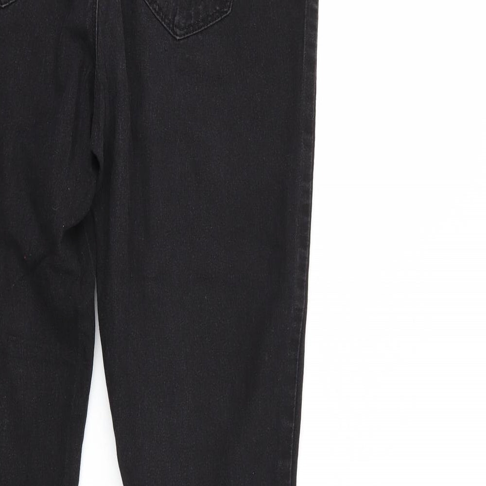 Denim & Co. Womens Black Denim Straight Jeans Size 14 L27 in
