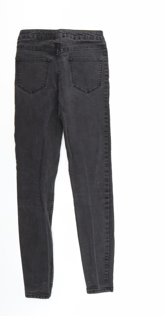New Look Womens Black Denim Tapered Jeans Size 8 L27 in