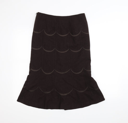 Minosa Womens Brown A-Line Skirt Size 10