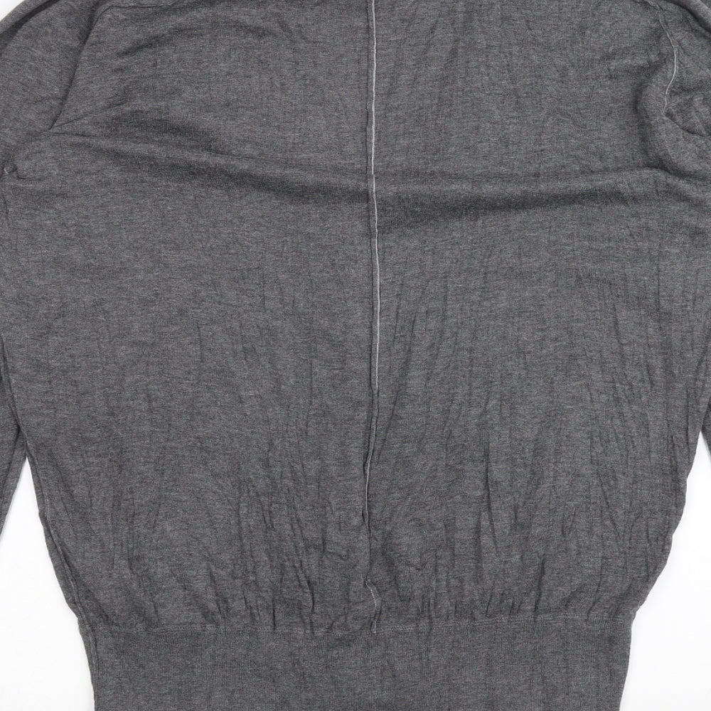 Brand and care label for Next women’s grey cardigan jumper, size L