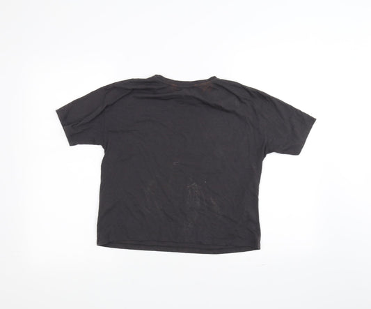 New Look Womens Black Basic T-Shirt Size 10