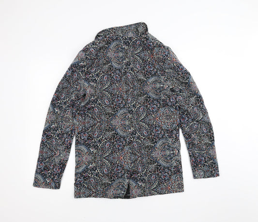 New Look Womens Black Floral Jacket Size 12