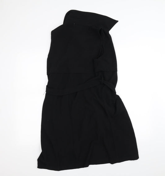 comeo rose Womens Black Jacket Size 8 - Belted