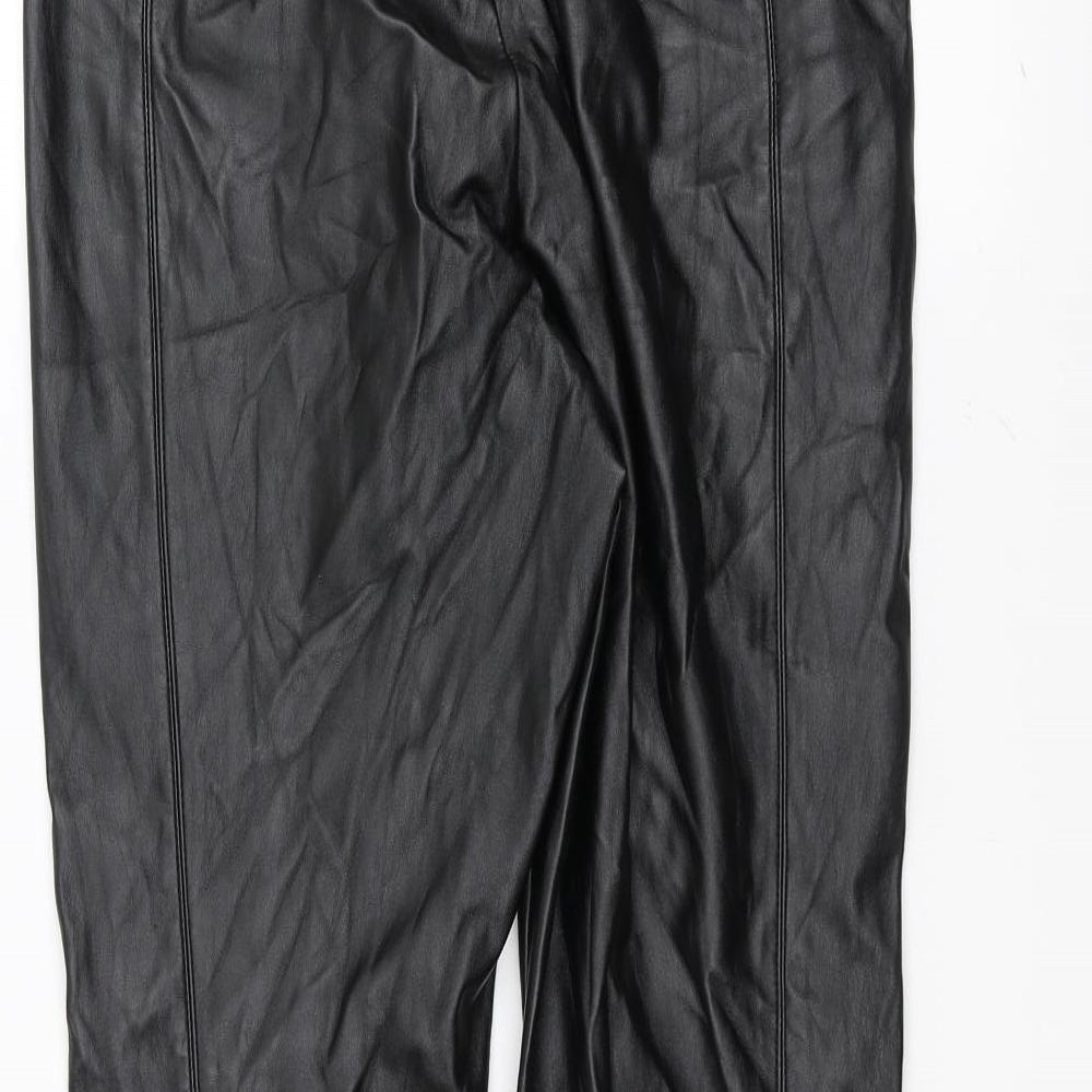 Topshop Womens Black Trousers Size 14 L29 in