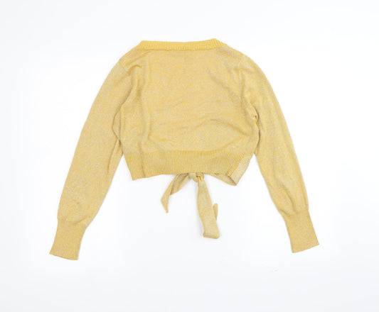 Saix Womens Yellow Cardigan Jumper Size L