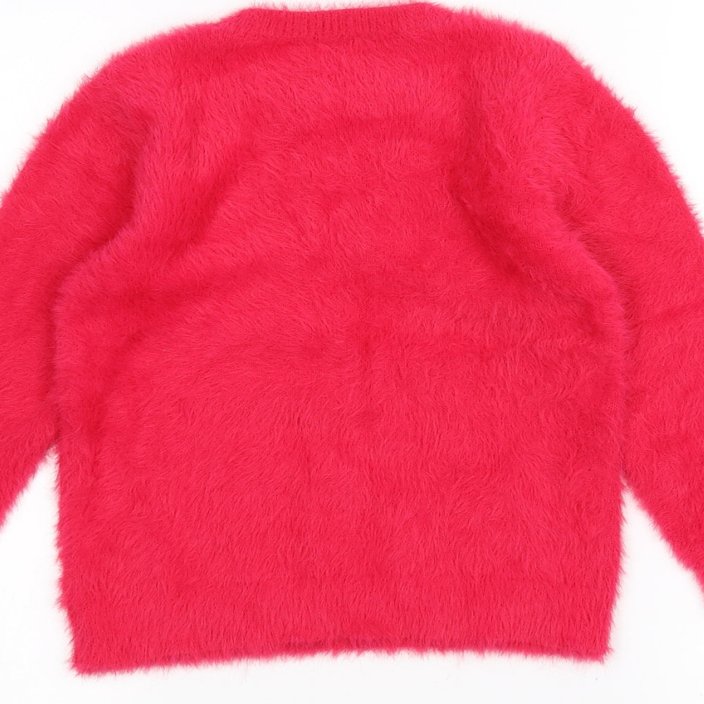 I love girl wear Girls Pink Pullover Jumper Size 7 Years