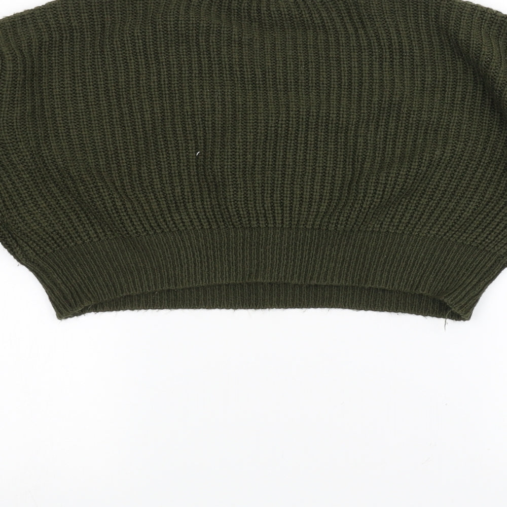 New Look Girls Green Knit Pullover Jumper Size 14-15 Years