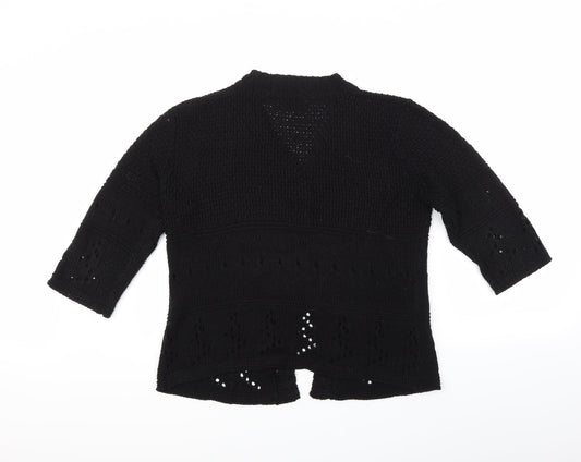 Frank Saul Womens Black Cardigan Jumper Size M