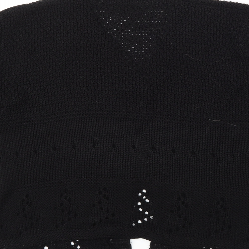 Brand and care label for Frank Saul Black Cardigan Jumper, size M