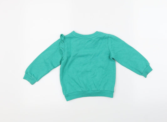 George Girls Green Pullover Jumper Size 18-24 Months