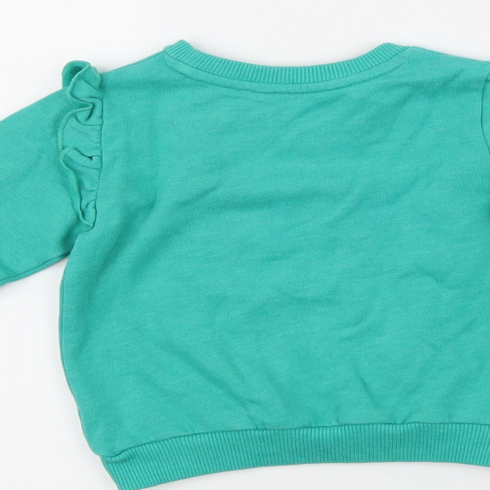 George Girls Green Pullover Jumper Size 18-24 Months