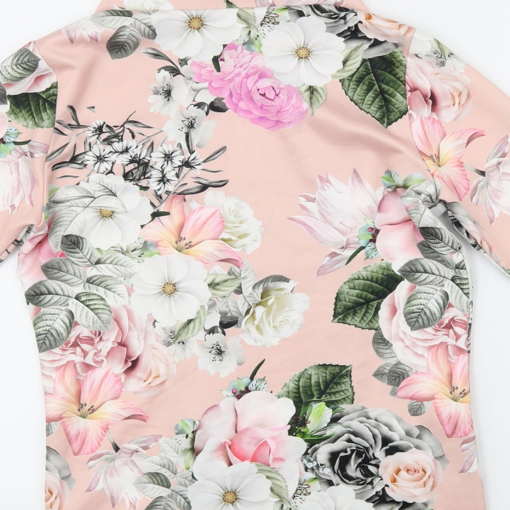 Preworn Womens Pink Floral Cardigan Jumper - Floral