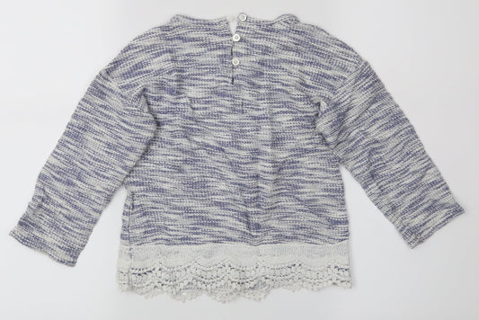 NEXT Girls Blue Basic Blouse Size 4-5 Years