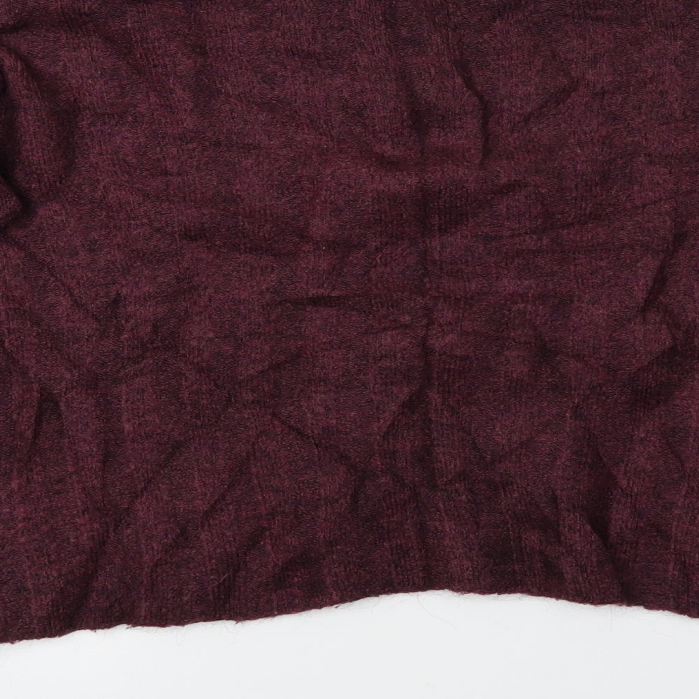 Divided Womens Purple Pullover Jumper Size M - Cropped