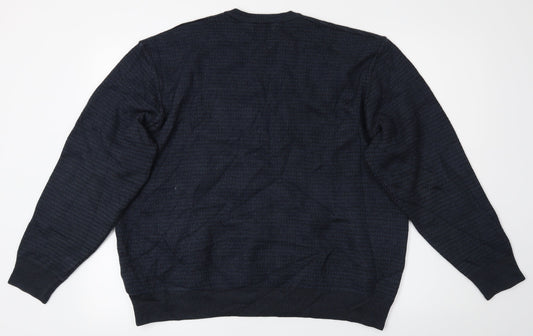 M&S Mens Blue Pullover Jumper Size XL